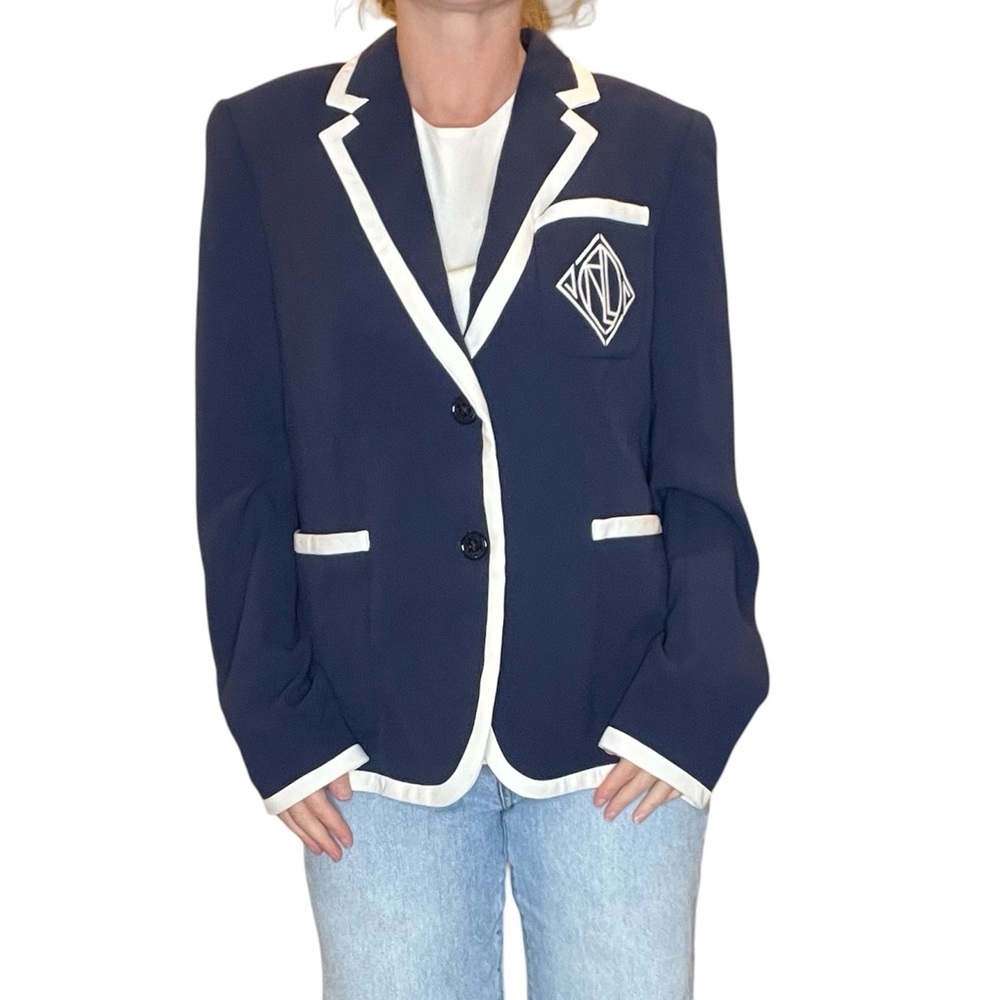 Ralph Lauren Two-Toned Georgette Blazer